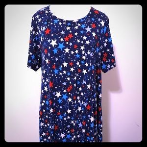 LuLaRoe Patriotic Stars Carly Swing Dress XL